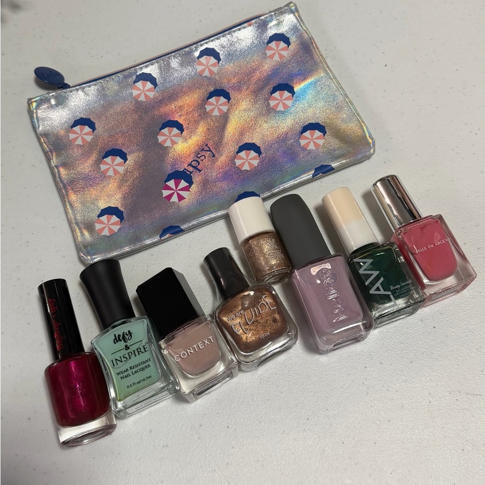Nail Polish bundle with makeup bag